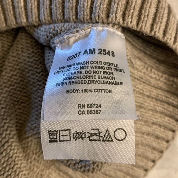 Men’s Columbia crewneck size medium 100% cotton tan color long sleeve - Picture 5 of 5